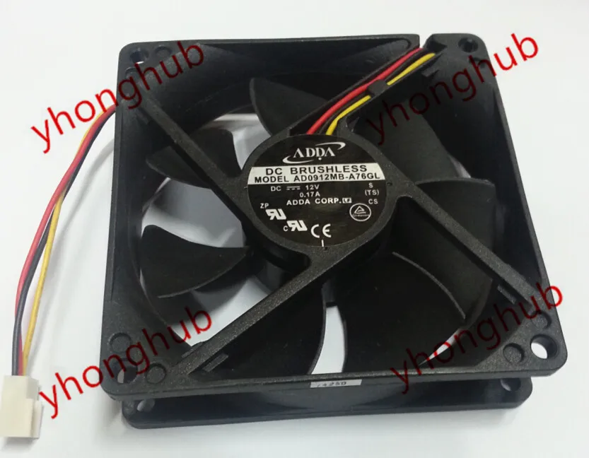 

ADDA AD0912MB-A76GL S DC 12V 0.13A 3-wire 92x92x25mm Server Cooling Fan