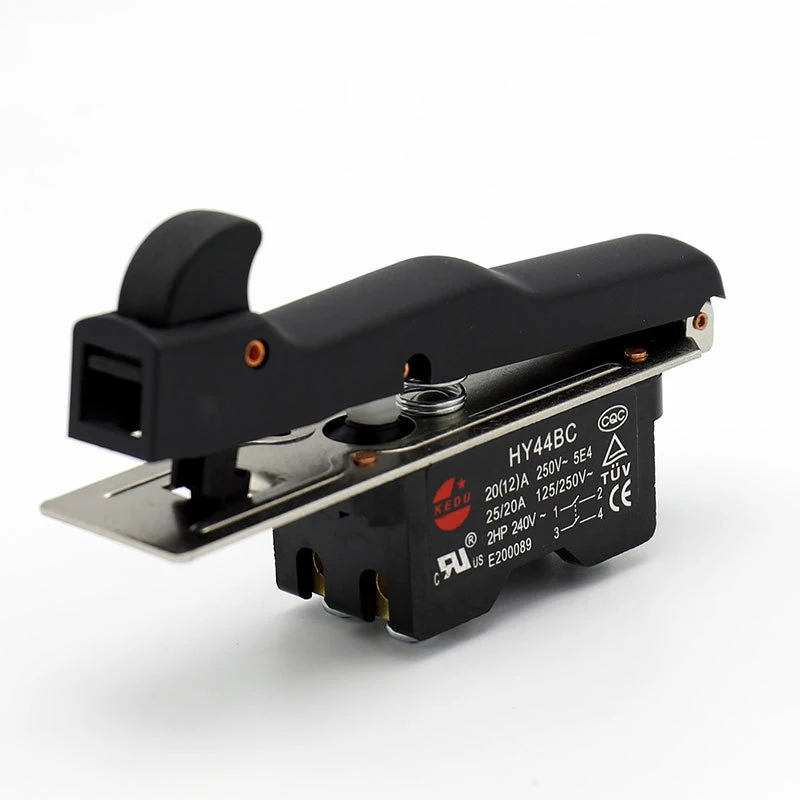 KEDU HY44BC 125/250V 25/20A interruttore a grilletto per utensili elettrici interruttori a pulsante per trapano a mano per smerigliatrice blocco meccanico blocco On