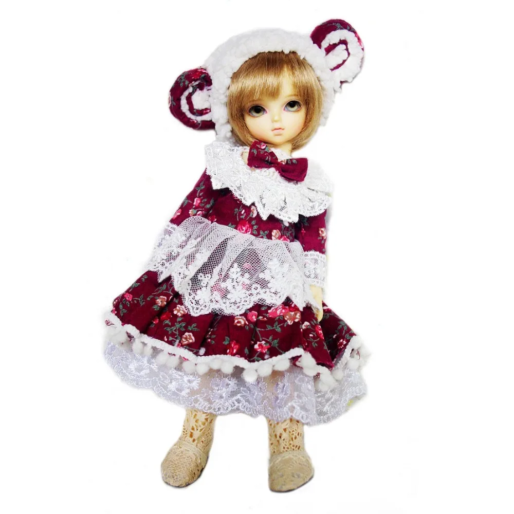 [Wamami] 703 # copricapo simile a orecchie di agnello abito/abito carino per 1/4 MSD AOD BJD Dollfie