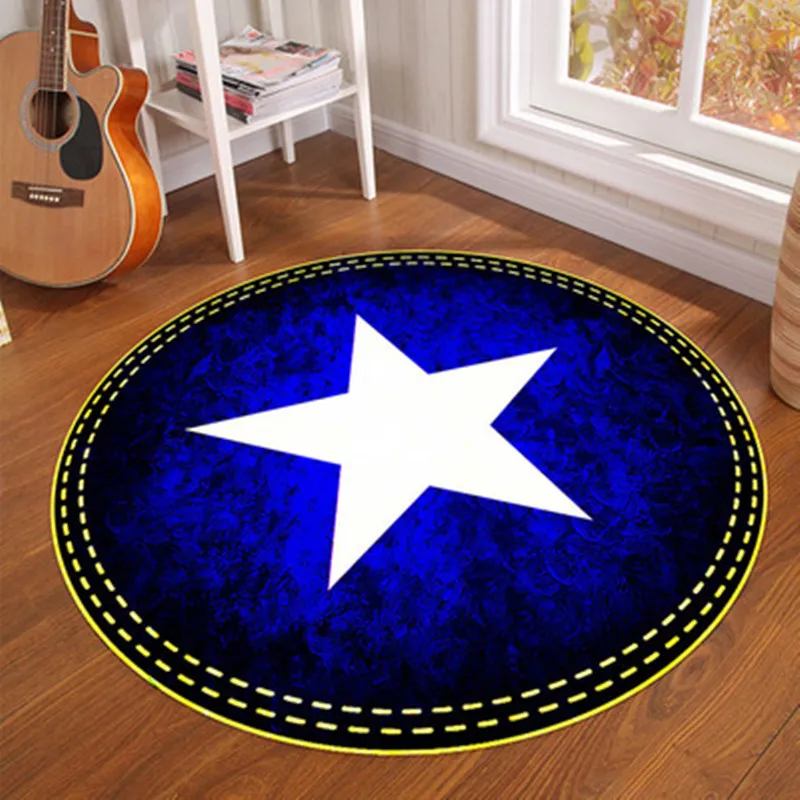 Cartoon anime round printed carpet Children's room hanging basket computer chair Floor Mat rug and Carpets For Living room Home