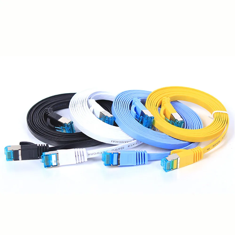 Płaski kabel Ethernet CAT6 RJ45 kabel Lan sieć Ethernet Patch Cord do routera komputerowego Laptop 0.5M/1M/2M/3M/5M/8M długość