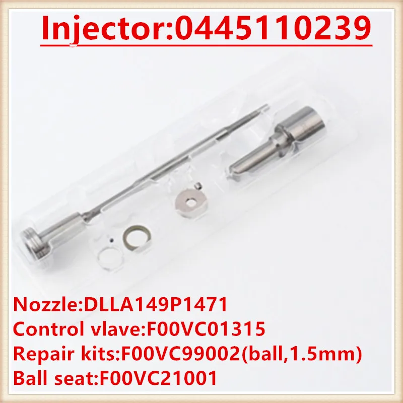 

0445110239 injector Nozzle DLLA149P1471( 0433171914) F00VC01315 Valve, Nozzle,Sealing ring,Ball, Ball seat