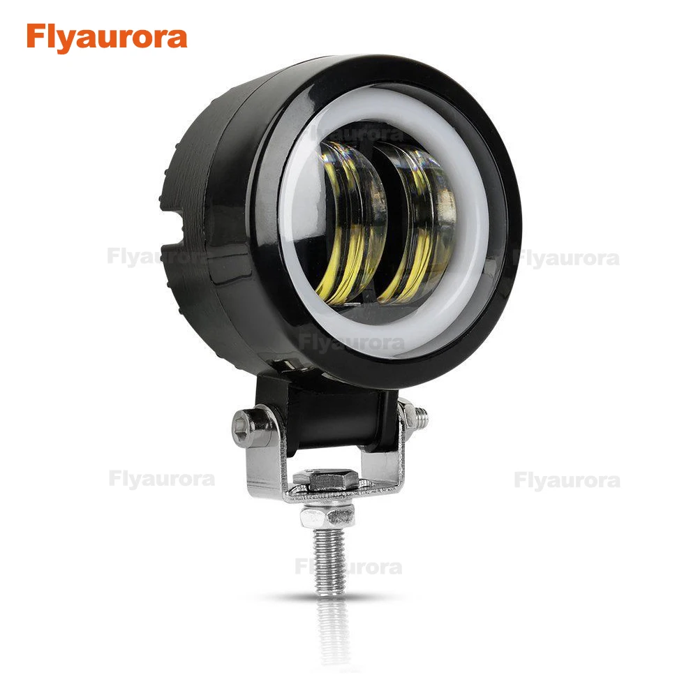 3 inch 40W with bracket led fog light, led work light Round for Jeep wrangler motorcycle led passing fog light bike Flyaurora