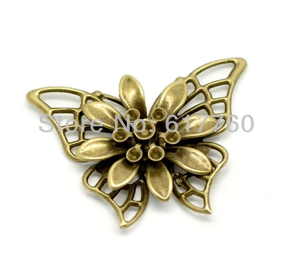 

Free shipping-20Pcs Antique Bronze Filigree Butterfly Jewelry Findings DIY Connectors Embellishment 4.5x3.5cm J0640