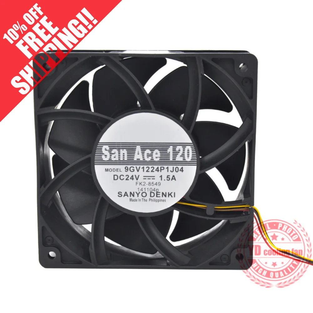 NEW SANYO DENKI SAN ACE 9GV1224P1J04 24V 1.5A 12CM 12038 4PIN cooling fan