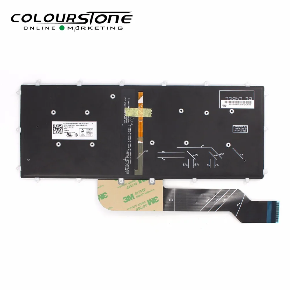 لوحة مفاتيح لأجهزة الكمبيوتر المحمول DELL INSPRION 14 14-7466 V7466 لوحة مفاتيح ذات خلفية سوداء روسيا