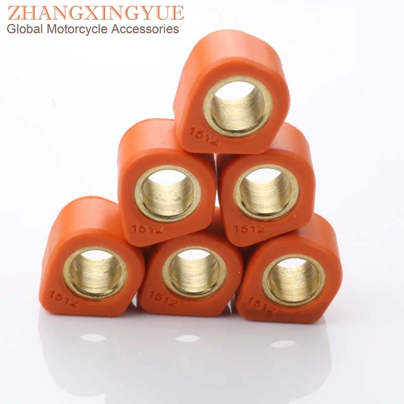 6pc Performance Variator Roller Weights 6.5gram 15x12mm for MBK Equalis Evolis Fizz 50 Flipper Catalitico EU2 50 Forte 50cc