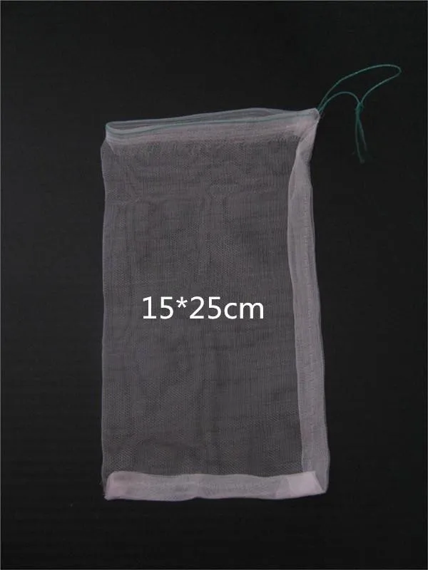 

100pcs/lot-15*25cm 40 Mesh Nylon bag,Fish Fruit wristband bag,Insect birds pest filter bag,Rice seed soaking,Seed storage bag