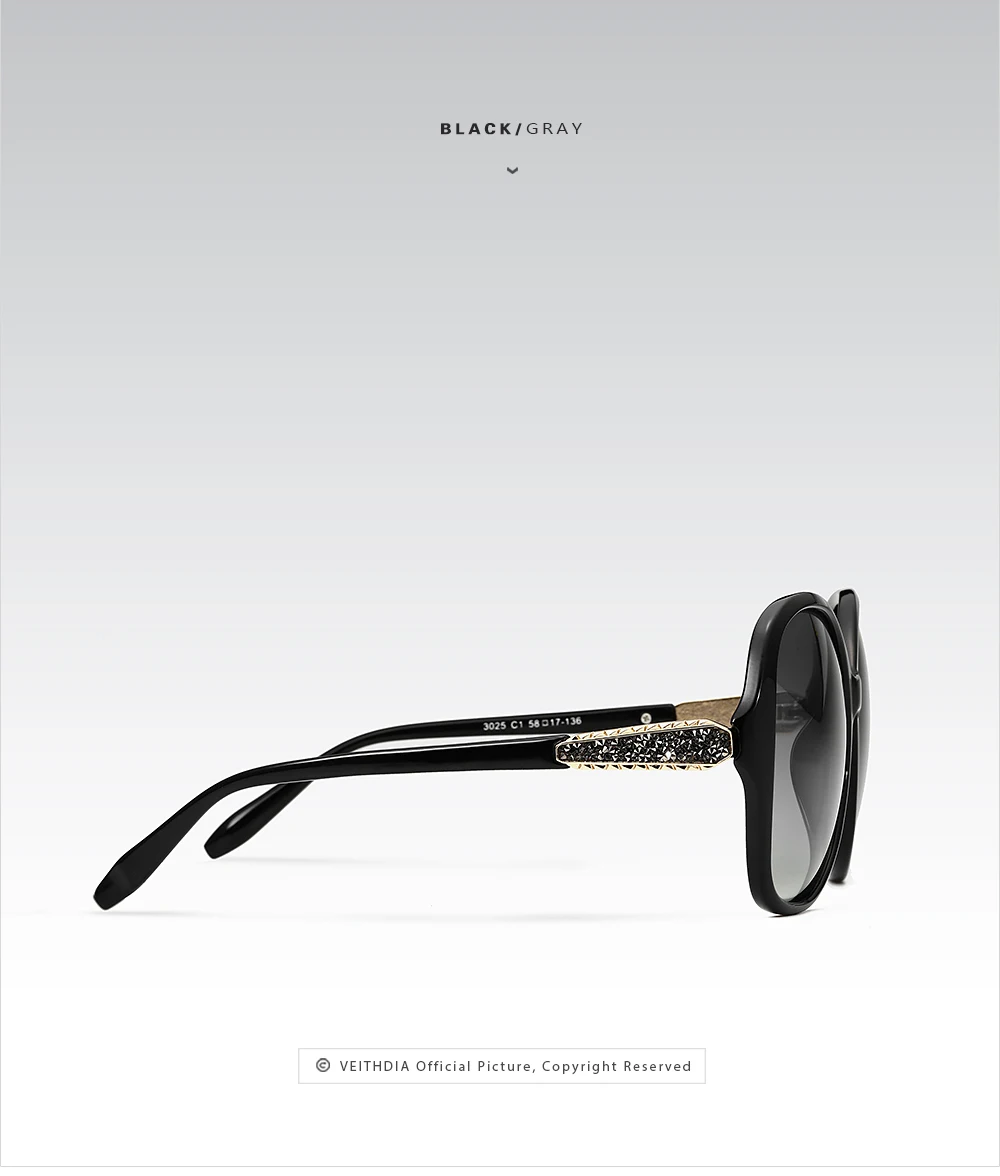 Veithdia retro mode sonnenbrille polarisiert uv400 luxus damen vintage designer frauen sonnenbrillen brillen für frauen v3025 – Detail 11