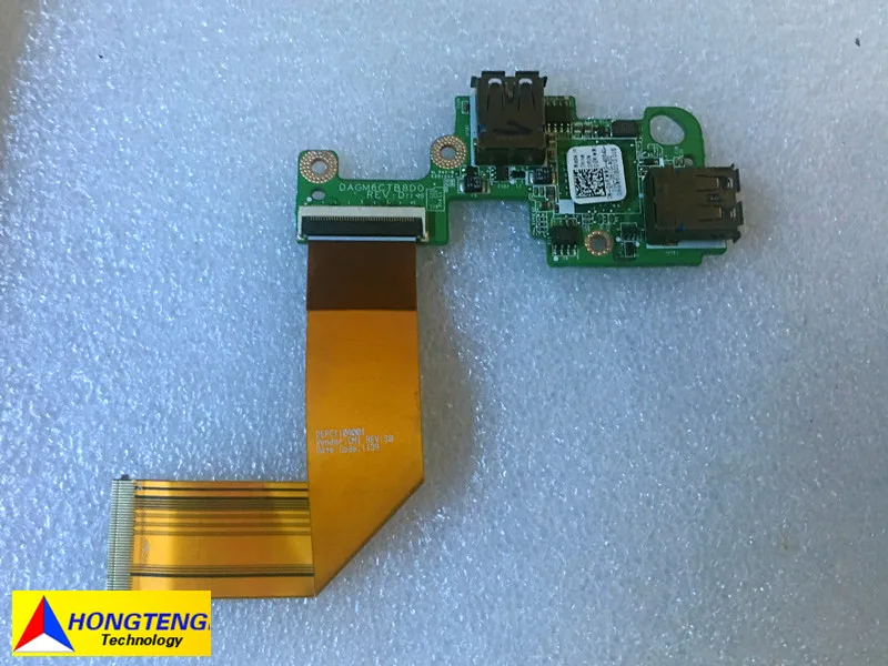 Used Genuine FOR Dell FOR XPS L502X Laptop 3.0 USB Board W/Flex Cable 0GRWM0 DAGM6CTB8D0 100% TESED OK