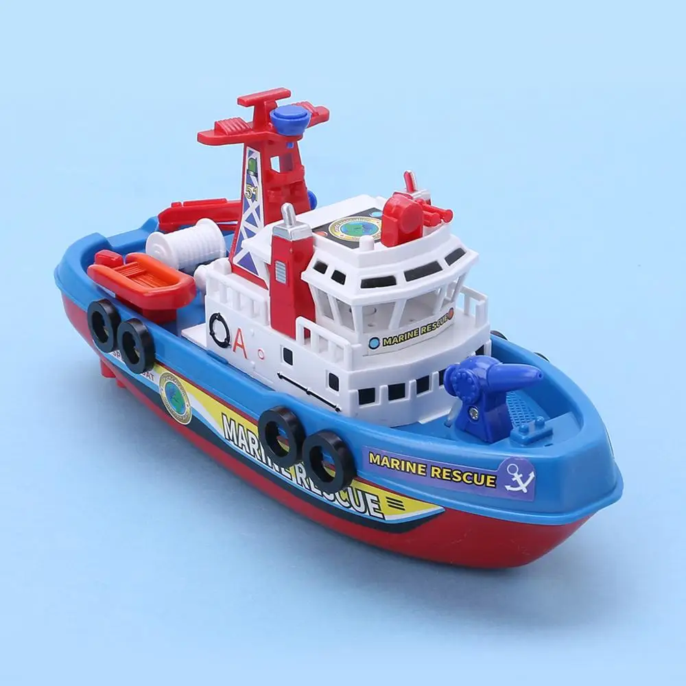 Fast Speed Music Light Electric Marine Rescue Fire Fighting Boat Toy for Kids