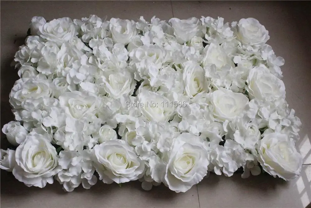 SPR 2017NEWLY 2D 10pcs/lot IVORY Artificial hydrangea rose flower wall wedding backdrop lawn/pillar flower road lead decoration