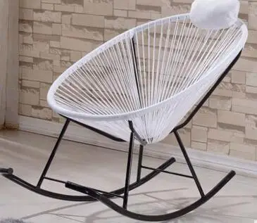 

Leisure adult rocker. Lunch chairs. Lazy waterproof cane leisure chair