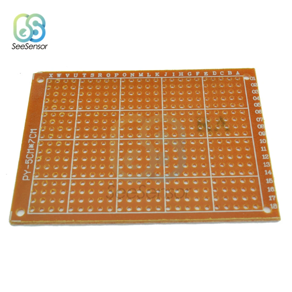 10Pcs scheda PCB universale su un lato 50x70mm 2.54mm passo foro fai da te prototipo di carta circuito stampato pannello 5x7 cm