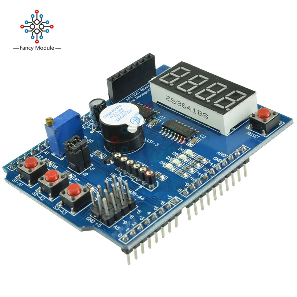 APC220 Bluetooth Voice Recognition Module Multifunctional Expansion Board Shield LED Display Kit for Arduino R3 Mega2560