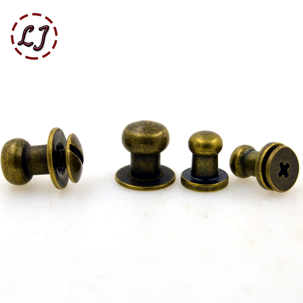 New arrive 30sets/lot alloy screw knob rivets handbag belt shoes watchband metal rivets crafts buckles accessories DIY handmade
