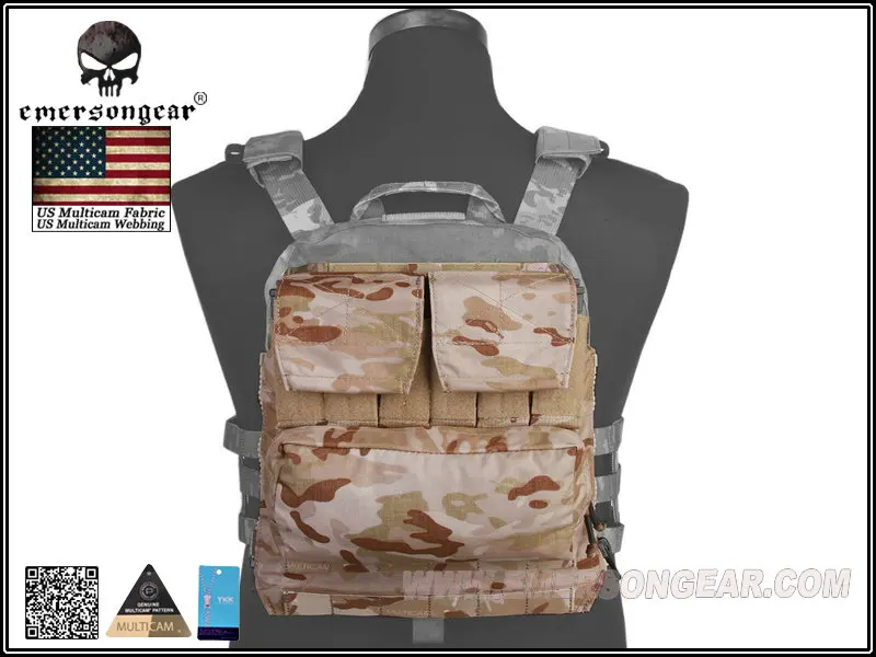 Tactical Vest Pouch Package Carrier Pack by Zip Panel AVS JPC2.0 CPC MC Arid EM9286A