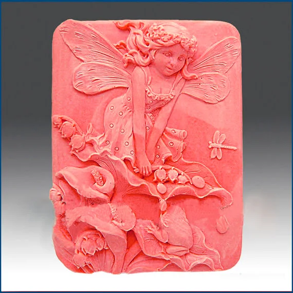 Cathy Mold Silicone Soap Plaster Clay Molds Fairy Of The Calla Lilies Silica Gel Soap Moulds Jelly Candy Mould Silicone PRZY 001