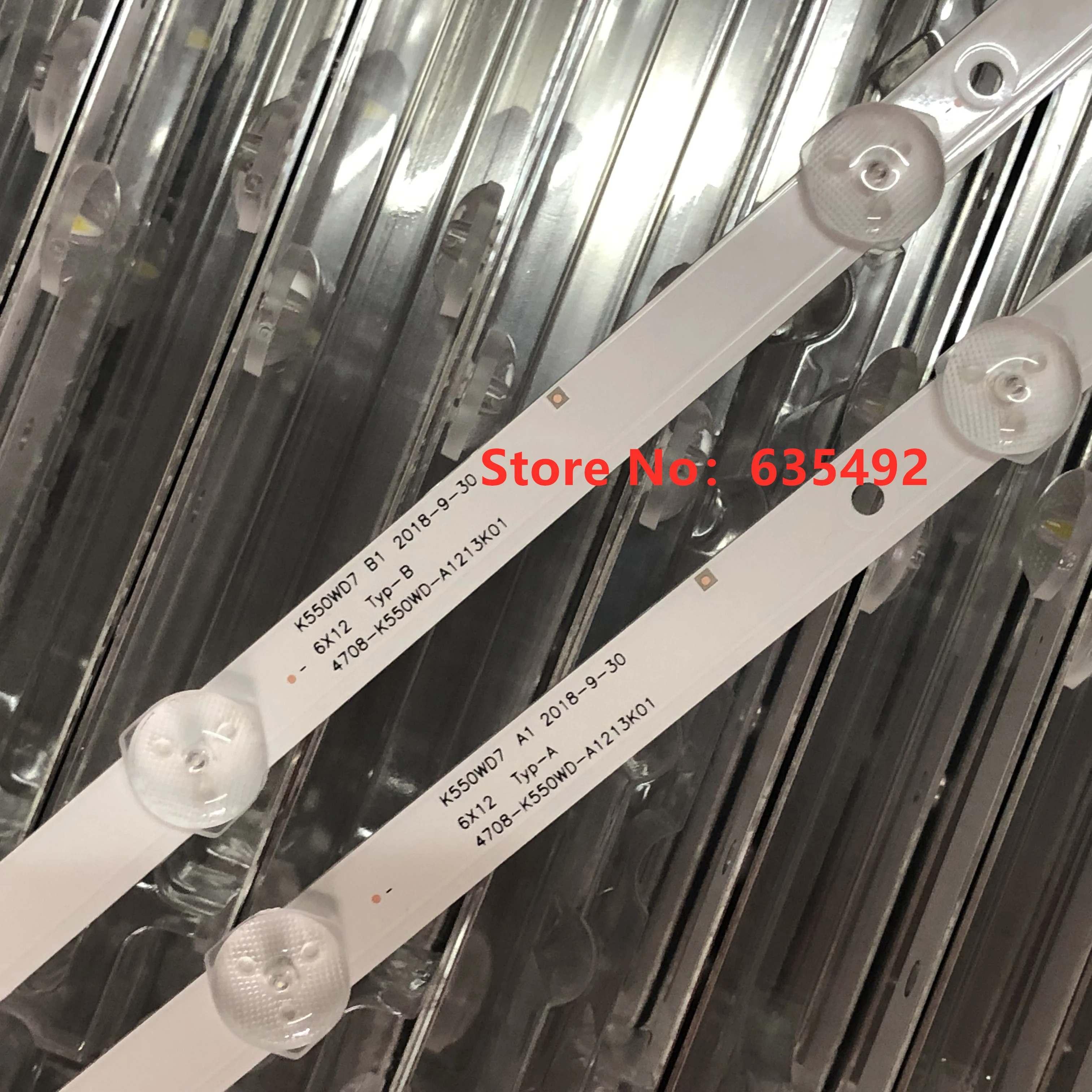 12PCS LED Strip 6 lamp For 55PUF6001/T3 55PUF6051 55PUF6056 55PUF6001 55PFF5250 55PFF5055 K550WD7 4708-K550WD-A4213K21 A4213K31