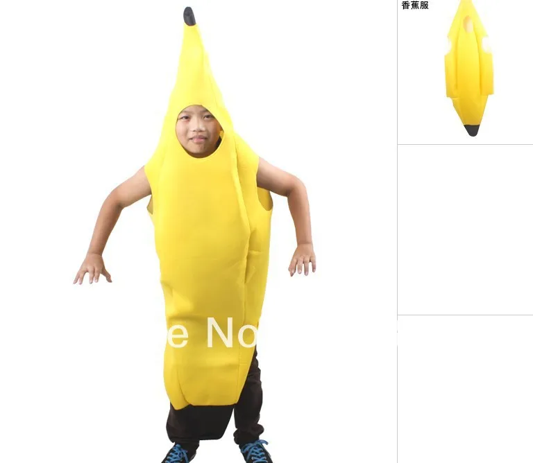 Jongens meisjes grappige dikke banaan kostuum pak voor kid halloween carnaval party fruit jumpsuit decoratie kleding