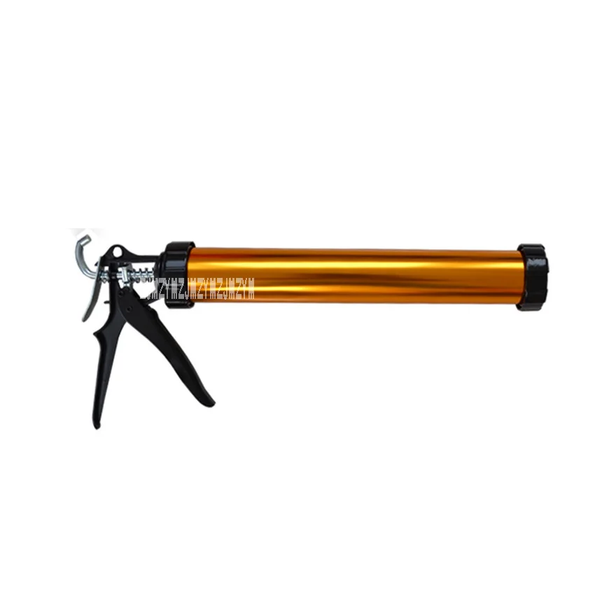 Dual-use Aluminum Alloy Structure Glass Glue Gun+2 Glue Mouth+2 Push Piece, Can be Installed 590ml/700g of Soft Gun Hot Selling