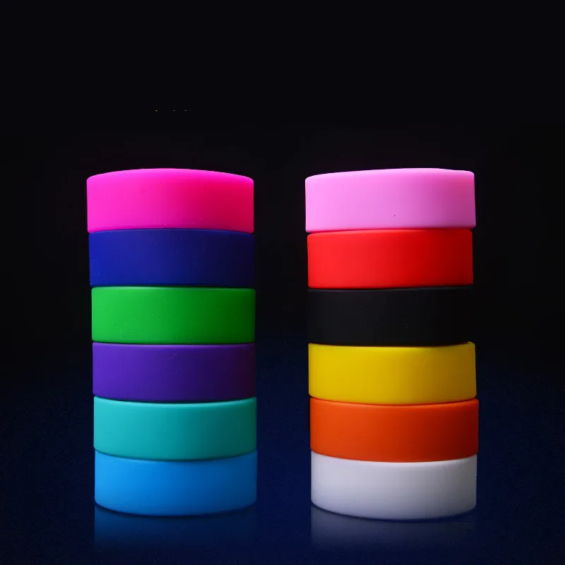 10pcs/lot Elastic Rubber wristband Silicone Bracelets Bangles New Fashion Sports Wristbands Widen 25mm can be custom 12 Colors