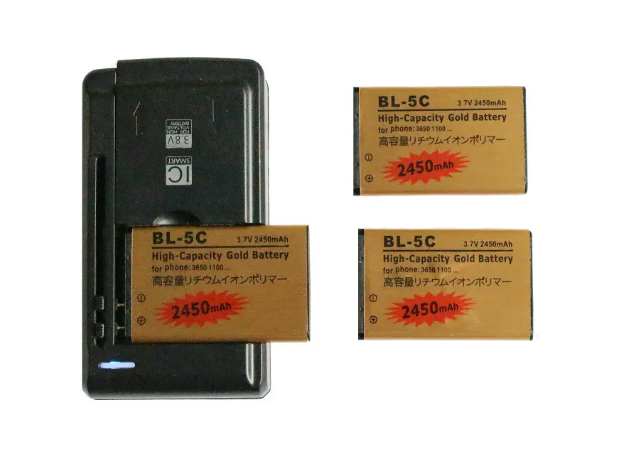 แบตเตอรี่สำรอง BL-5C สำหรับ Nokia 5C คุณภาพดี ใช้งานได้จริง พร้อมชาร์จแบบยูนิเวอร์ซัล 3 ชิ้น