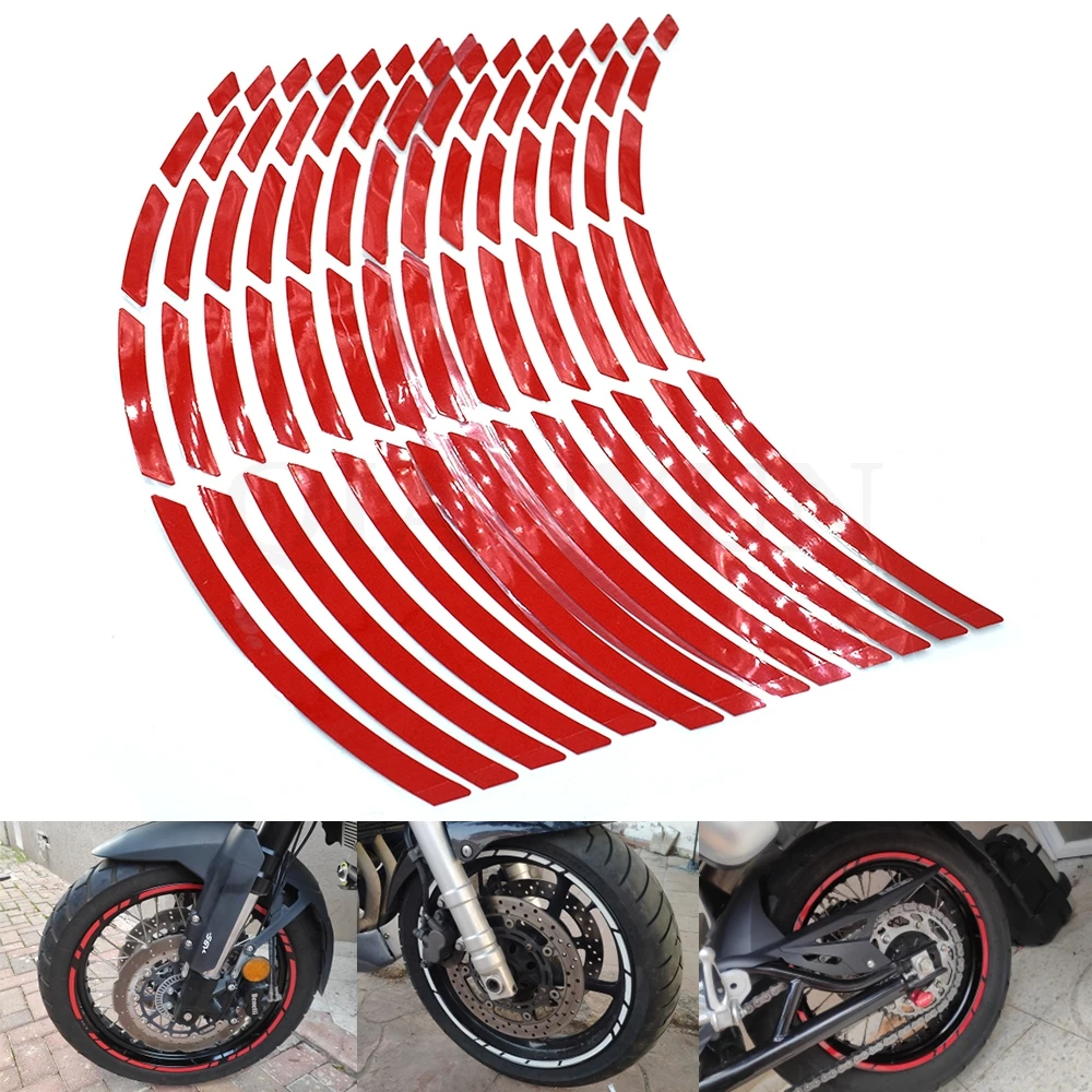 

17-19 inch Universal motorcycle car tire sticker reflective rim tape decal For BMW F800GS F800R F800GT F800ST F800S F700GS F650G