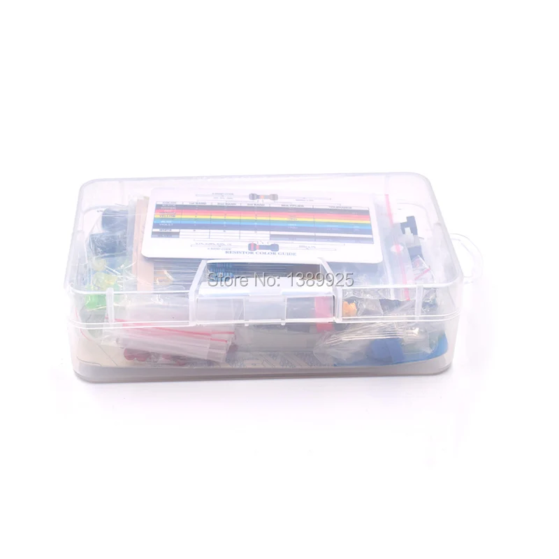 DIY Project Starter Electronic DIY Kit with 400 Tie-points Breadboard for Arduino R3 Electronics Components Kits with Box