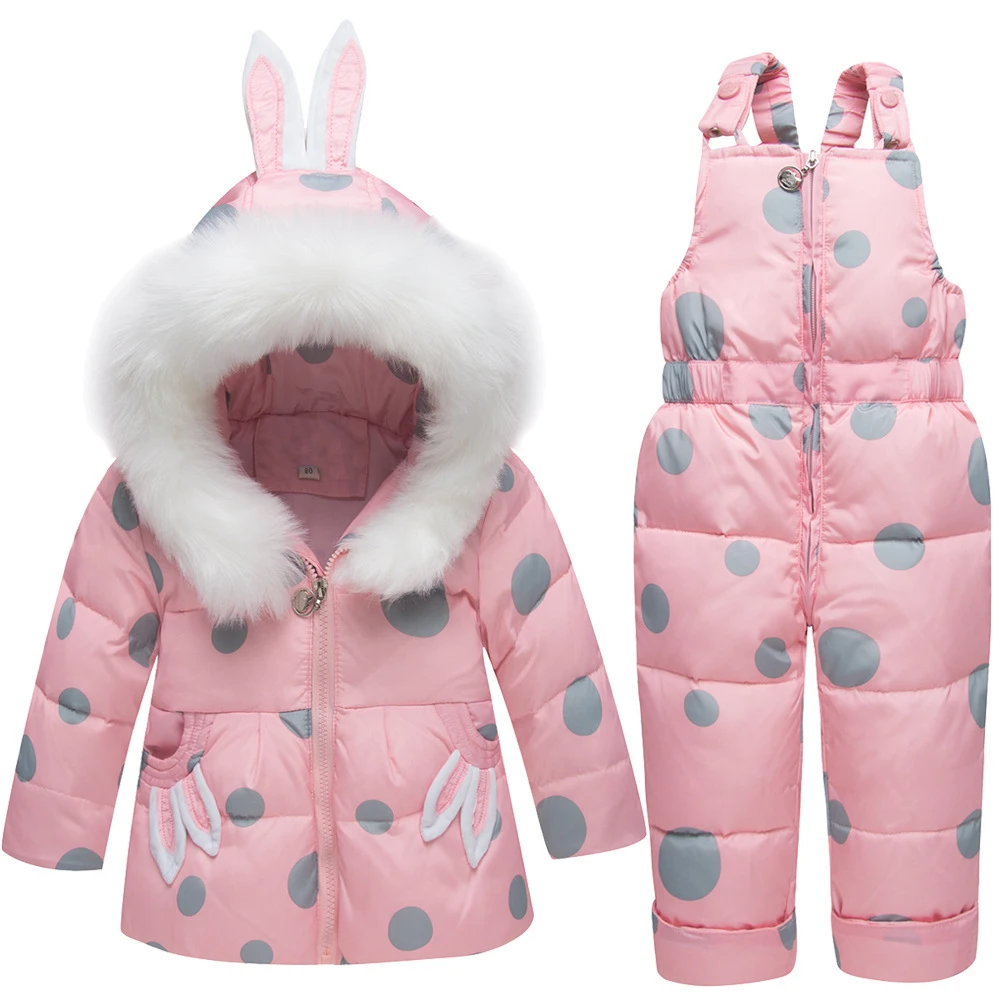 IYEAL New Winter Children Clothing Sets Girls Warm Hooded Down Jacket For Baby Girl Suit Children\'s Coat Snow Wear Kids Clothes