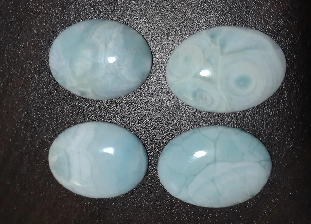 1 piece Natural Larimar 22x30mm Oval Gem Pendant Bead China Larimar Gem stone Cabochon CAB Gem Ring Face