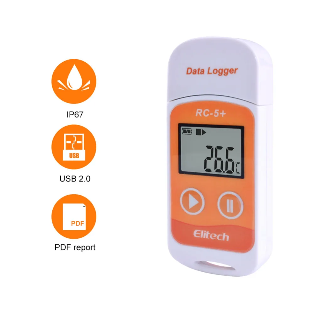 

10 Pieces/Lot RC-5+ High-precision USB Temperature Data Logger Upgrade for Refrigeration, Cold Chain Transport, Labs