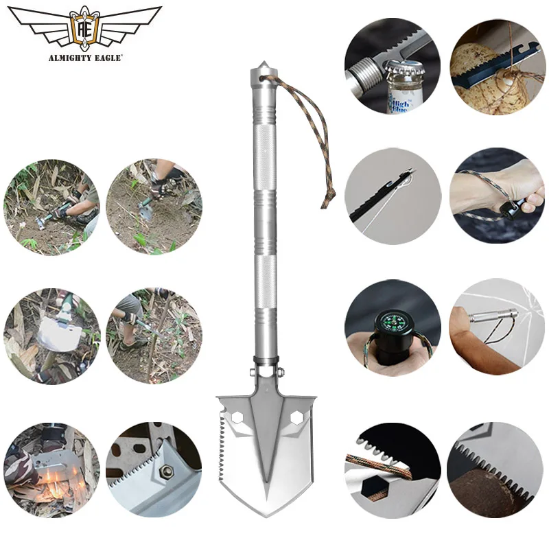 Shovel Outdoor Gear Multi Tool Multifunctional shovel survival Tactical tool folding shovel Camping Hunting Women self-defense