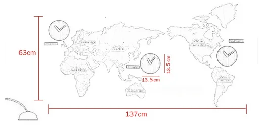 

Decorative Nordic Wall Decoration Map Watches Office Furniture Soft Jewelry Pendulum Watches Modern Wall Decoration Ornaments