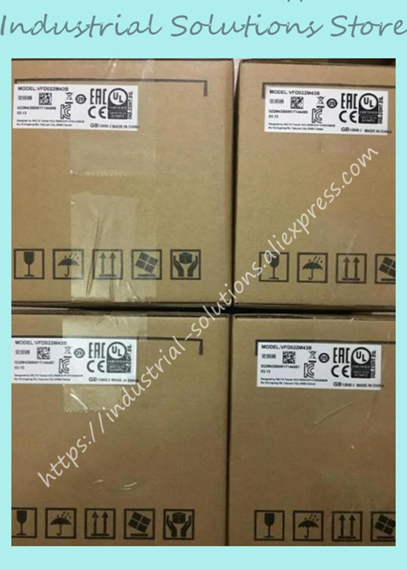 3PH di ingresso 380V Uscita 3PH Inverter Inverter VFD022M43B 0 ~ 480V 5A 0.1 ~ 400Hz 2.2KW 3HP Nuovo