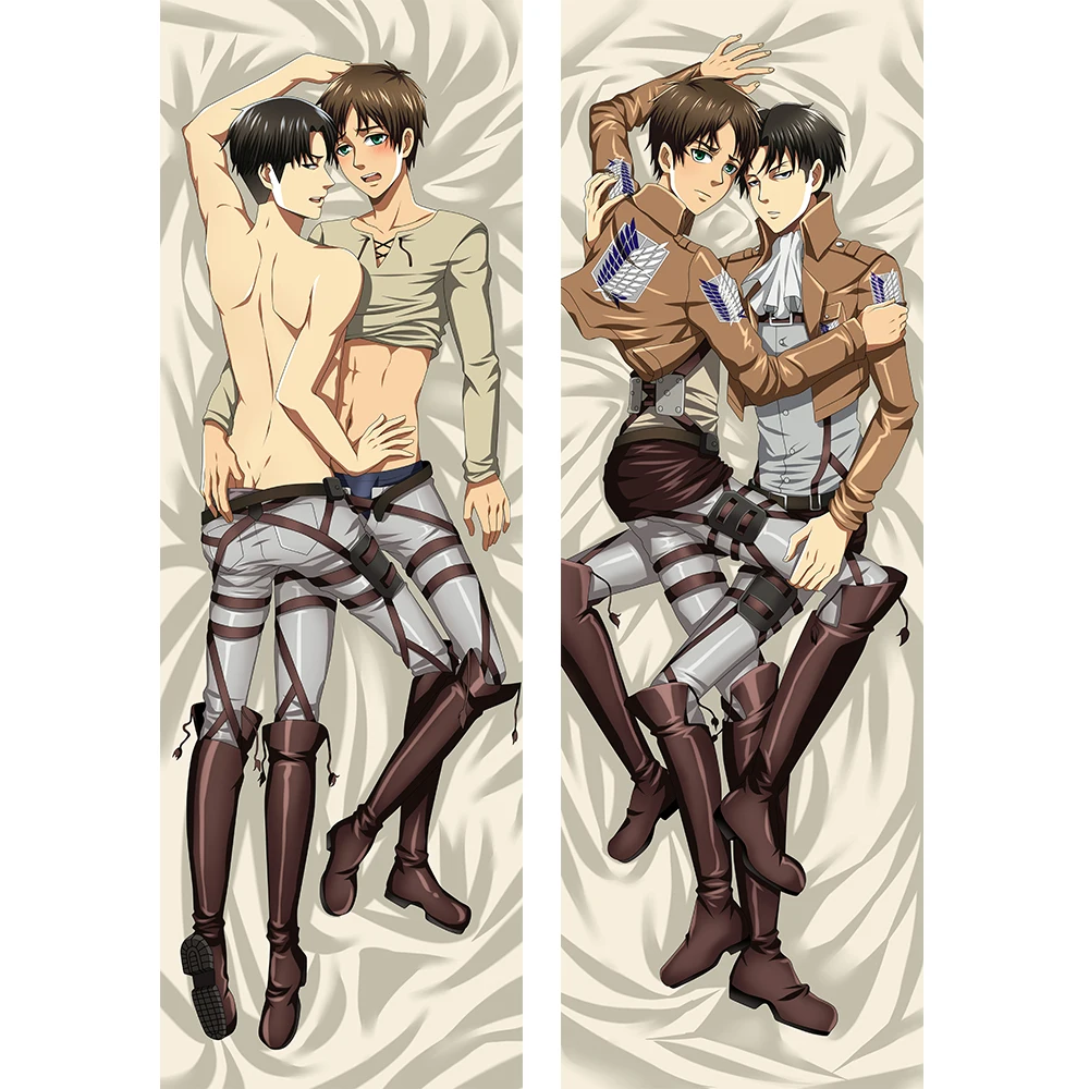 

Японское аниме, Мужская подушка, чехол, обнимающее тело, Levi rivai Eren BL Dakimakura