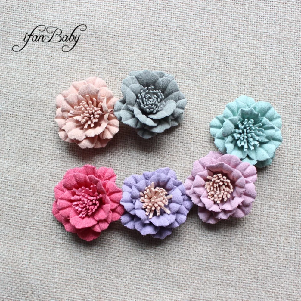 fashion Synthetic Leather flower, hair flower accessories,for hair, brooch,hair ring