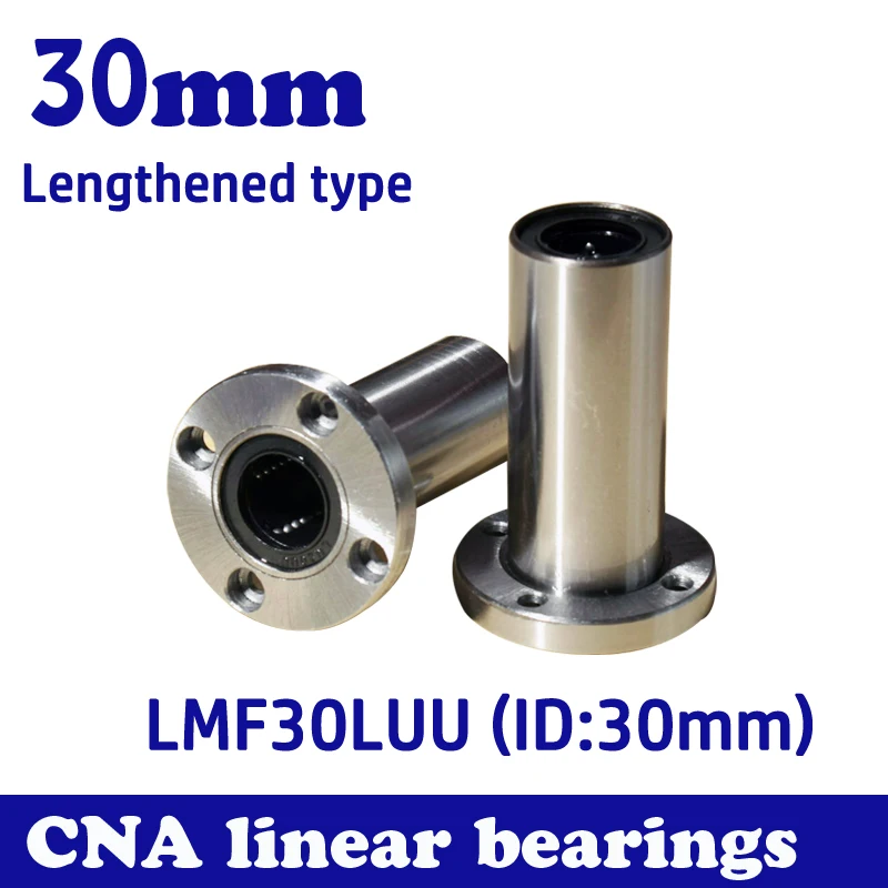 Free Shipping LMF30LUU Long Type 30mm Flange Linear Bearing CNC Linear Bush