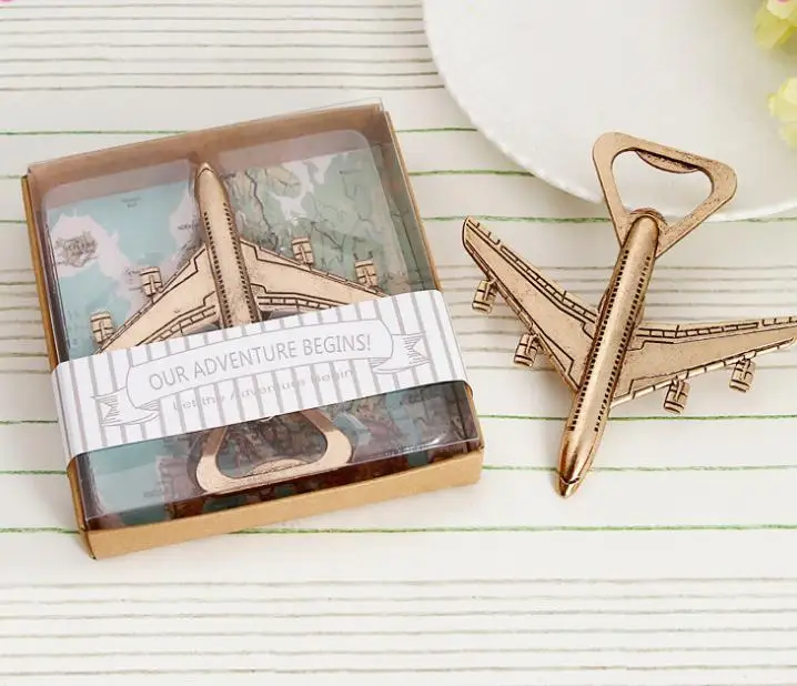 Creative Party Souvenirs Antique Airplane Bottle Opener Wedding Favors And Gifts For Guest ni239