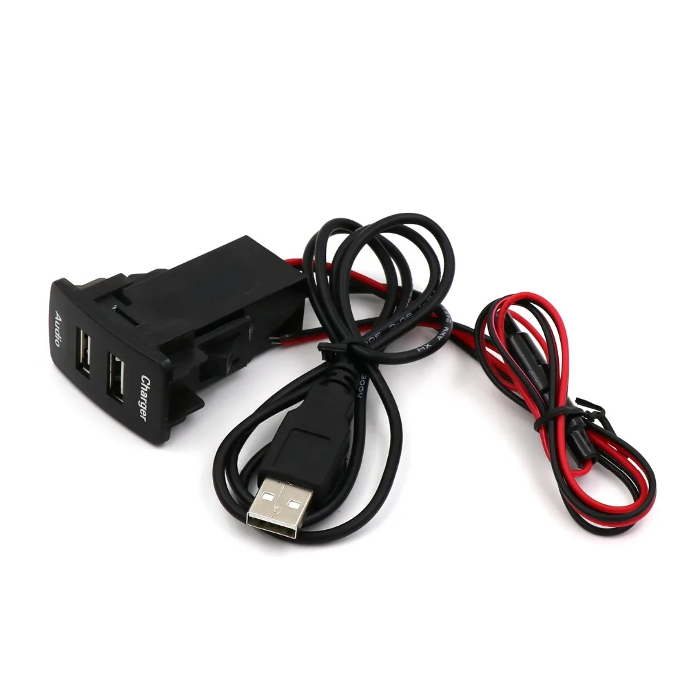 Car Charger 5V 2.1A USB Socket and Audio USB input Socket use for Honda,Civic,Spirior,CRV,Fit Jazz,City,Accord,Odyssey