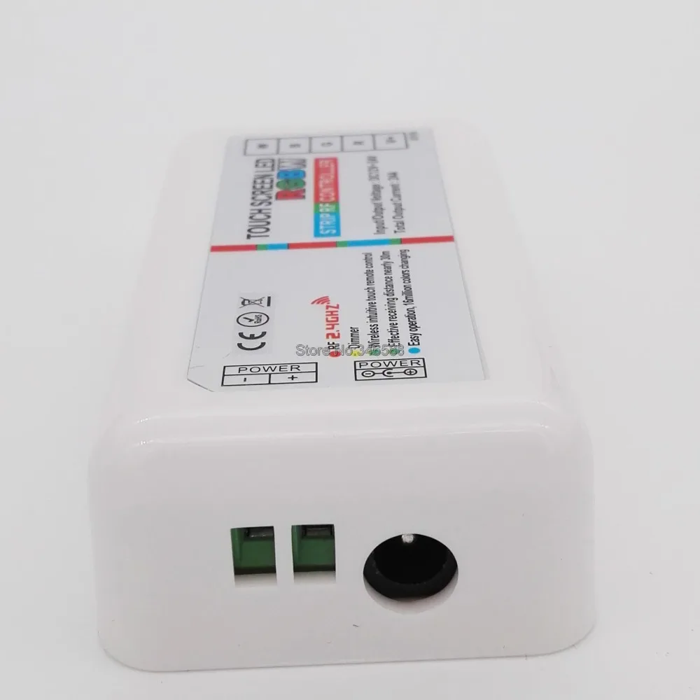 DC 12V 24V 24A 288W RGBW LED Controller 2.4G RF Touch Screen Remote Control 6A per Channel for RGBW LED Strip Tape