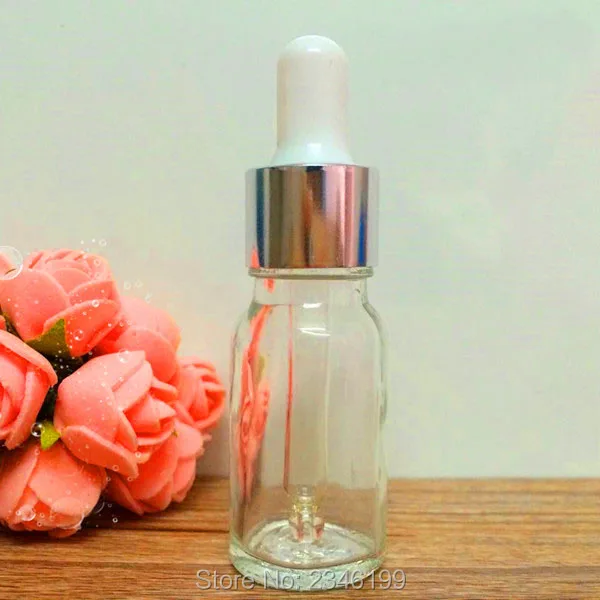 10ML 10G Transparent Dropper Bottles Essential Oil Bottle, Sample Bottle, Cosmetic Glass Bottle, 30 Pieces/lot