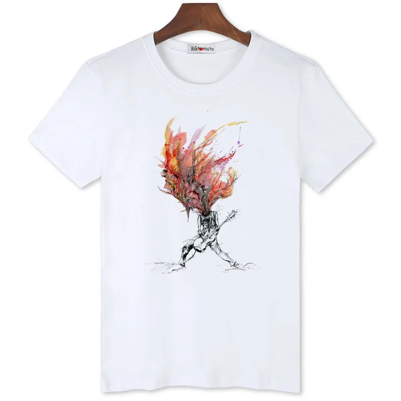 

Футболка с художественным принтом, креативный дизайн, модная летняя рубашка для мужчин, повседневные топы хорошего качества, футболки