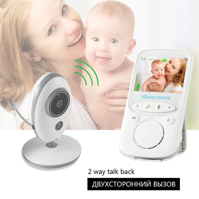 Bezprzewodowy LCD Audio wideo niania elektroniczna Baby Monitor VB605 niania muzyki domofon Walkie Talkie opiekunka do dziecka IR 24h przenośne