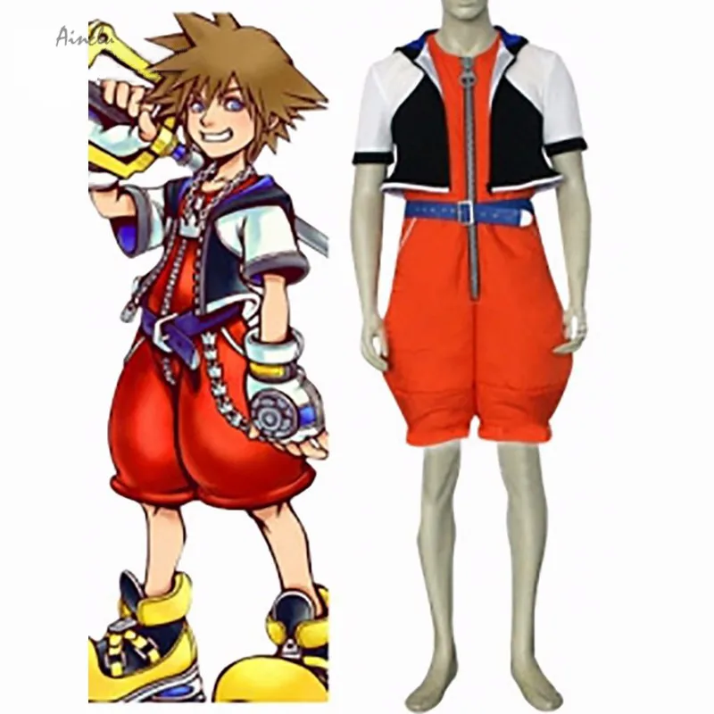 

Ainclu Customize for adults and kids New Fashion Kingdom Hearts Sora Cosplay Costume For Halloween Costume For Kid and Adult