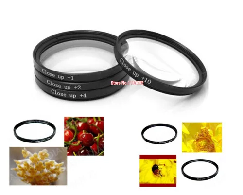 

4 pcs 77mm 77mm Macro Close up +1 +2 +4 +10 SLR Lens Filter Kit Set For 77mm lens filters Camera