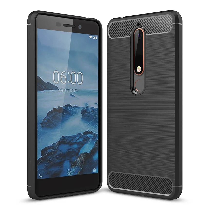 Luxury Soft Carbon Case For Nokia 6.1 Case For Nokia 6 2018 Case Silicon Phone back Cover For Nokia 6 2018 TA-1068 TA-1050