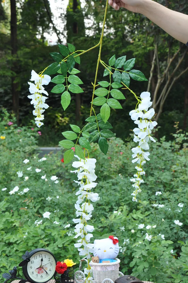 Prese di fabbrica] fiori di simulazione di glicine fiori artificiali produttori di fiori di simulazione aperti con l'inaugurazione della casa di nozze