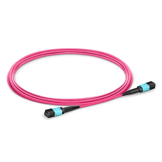 10m MPO Female to MPO Female 12 Fibers OM4 50/125 Multimode Trunk Cable