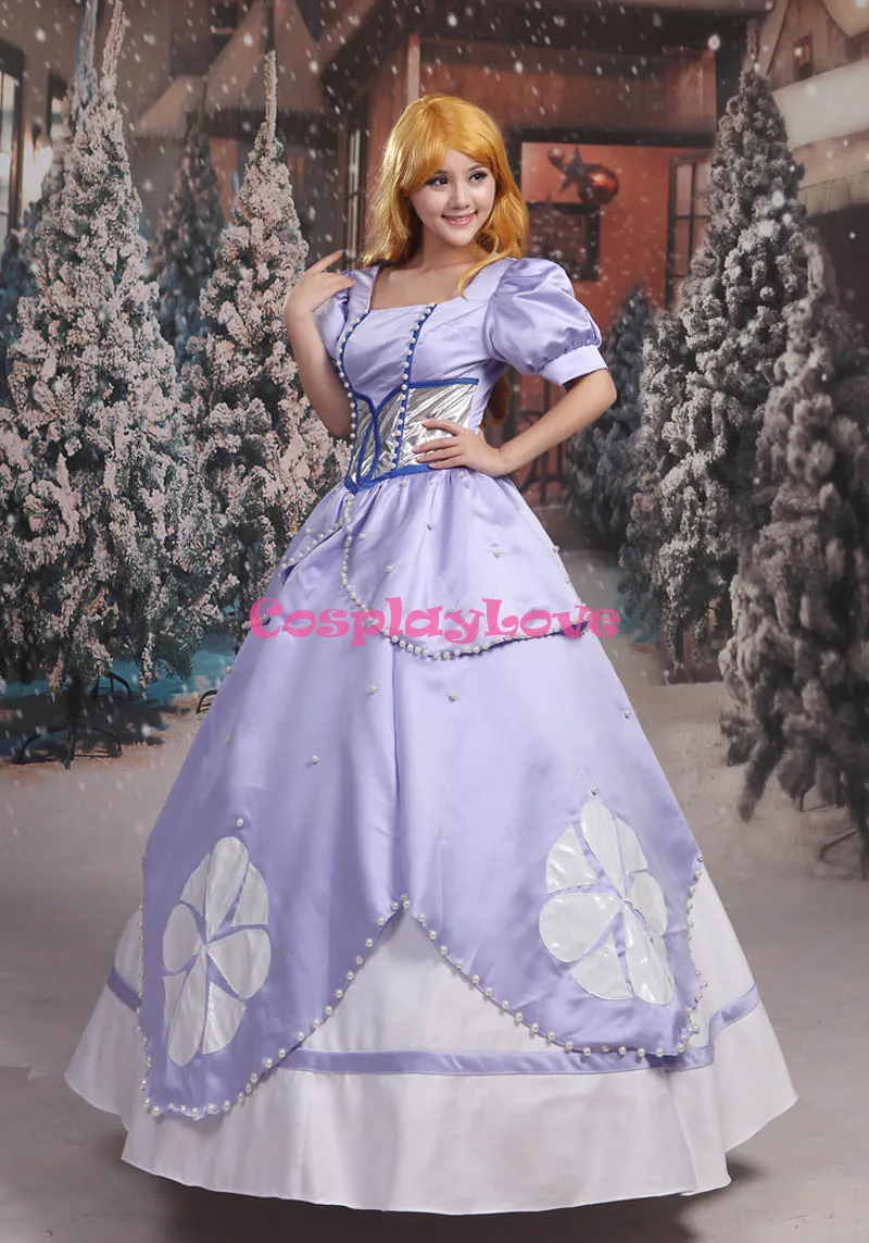 CosplayLove Custom Made First Sofia: Sofia Princess Light Purple Dress Cosplay Costume For Halloween Christmas Party